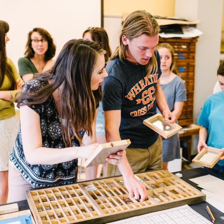 English Students in the Art Studio Wheaton College IL