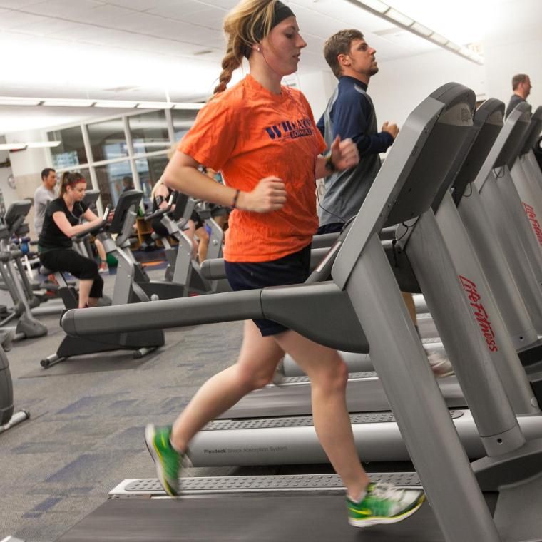 Student on Treadmill at Chrouser Sports Complex