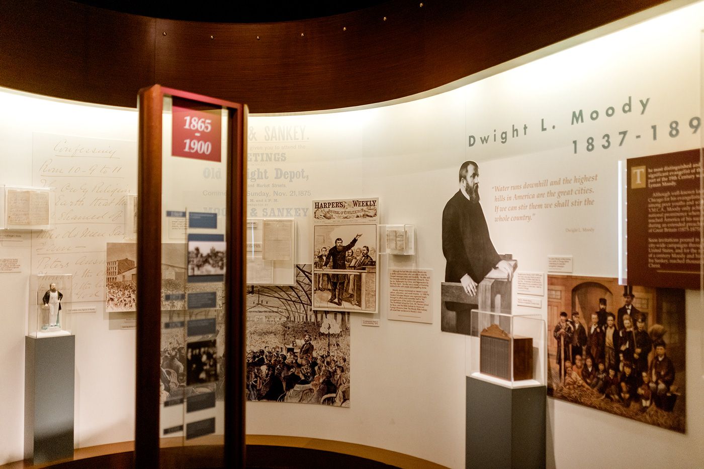Artifacts in the Billy Graham Museum exhibit on the History of Evangelicalism in America