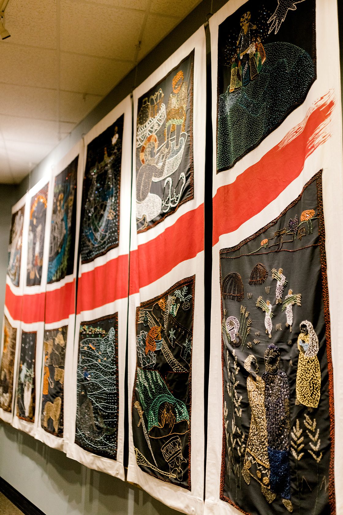 The Cape Town Banners of Reconciliation show beautiful, beaded depictions of various stories from both the Old and New Testament.