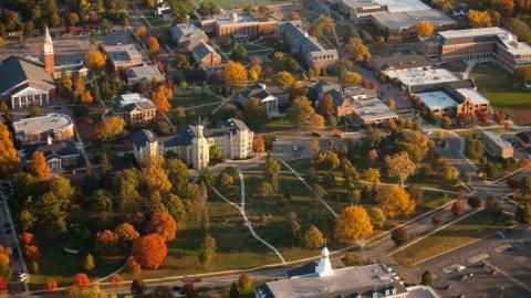 Aerial Shot of Wheaton College IL Campus