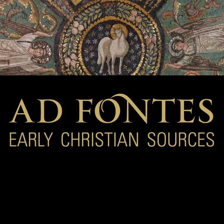 Ad Fontes logo with early Christian iconic art