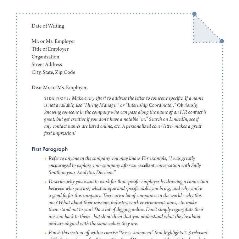 CVC Cover Letter Template