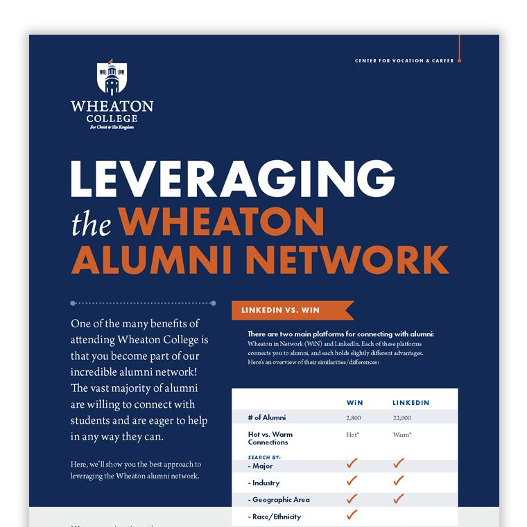 Leveraging the Wheaton Alumni Network 760 x 760
