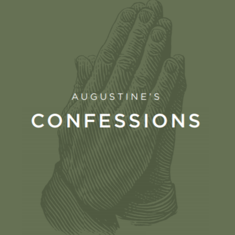 Cover of Dr. Leland Ryken's Confessions reading guide shows hands in prayer