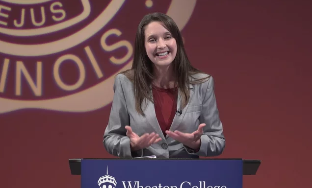 Amy Peeler speaking at Wheaton College Tower Talk