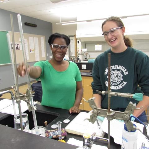 Wheaton College students during chemistry lab