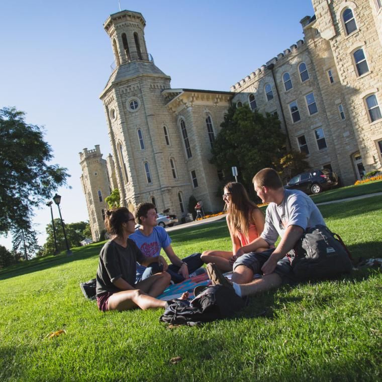 Blanchard Lawn Students Square