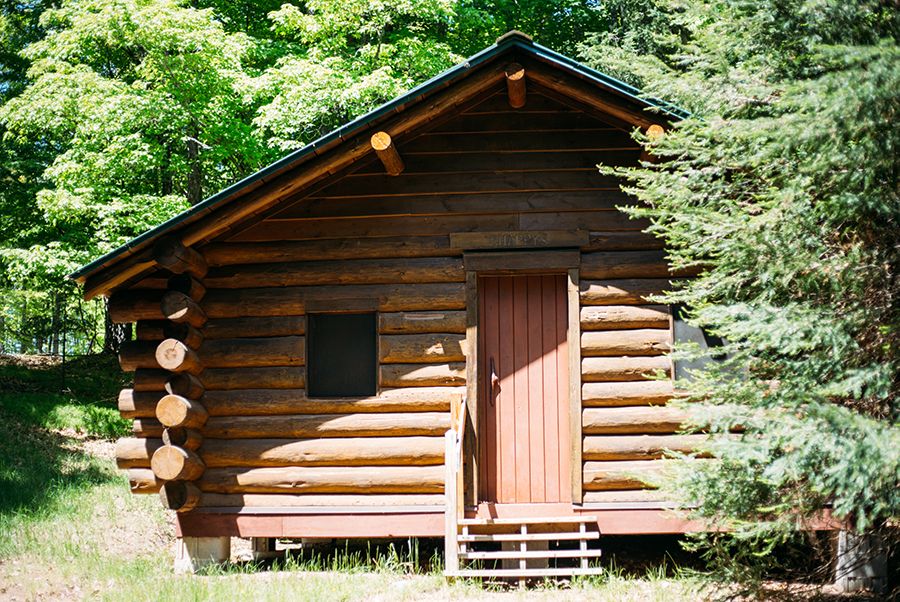 Most camper cabins are built off the ground, so there are 2-3 steps to enter every cabin.