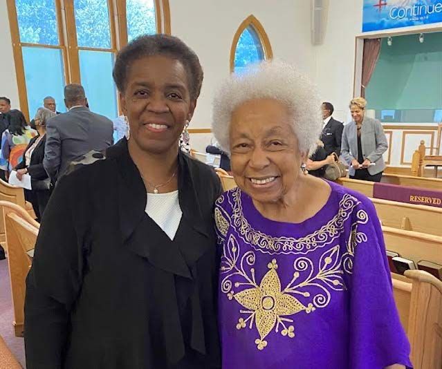Dr. Quainoo with ‘Our Queen’, Dr. Ruth Bentley, Wheaton College former Trustee and Mentor to many African American Wheaton alumni. (Dr. Bentley gave remarks at the memorial service for Mrs. Effie Soles.) 