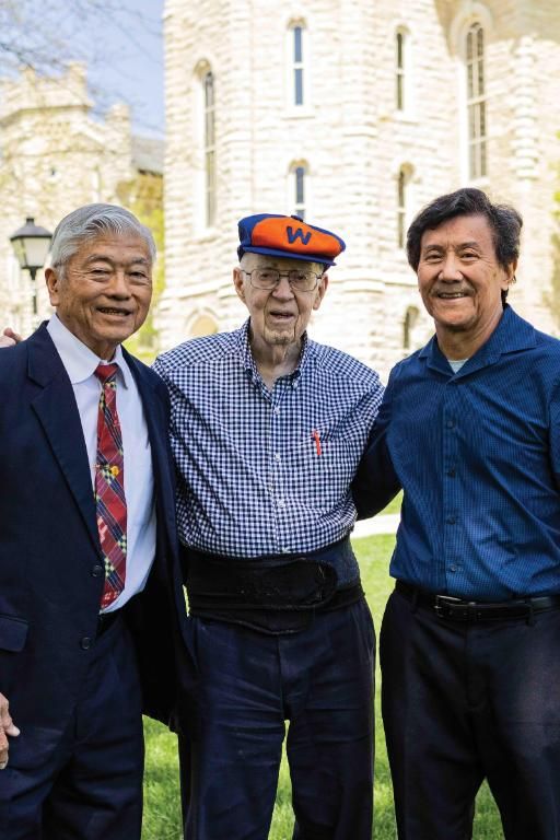 David Iha, Ray Smith, and Dr. Craig Nakatsuka Wheaton College Kuai High School Koloa School graduates
