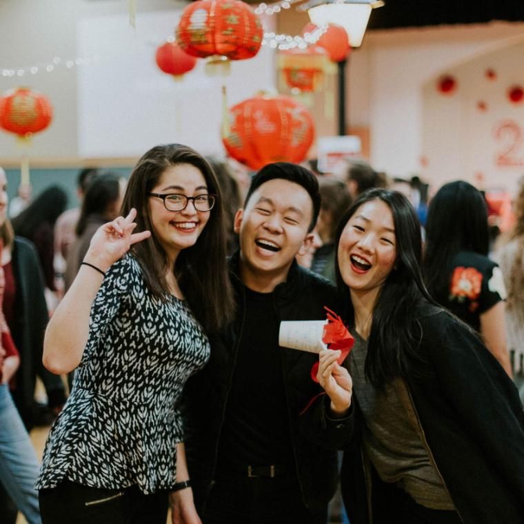 Students at Lunar New Year 2018 Wheaton College IL