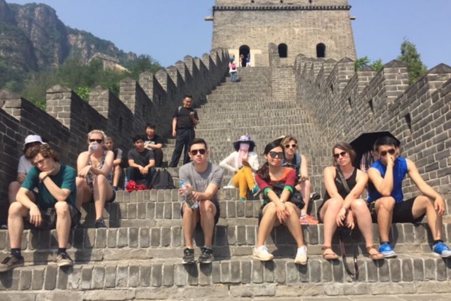 Wheaton in China students at the Huangya Guan Great Wall