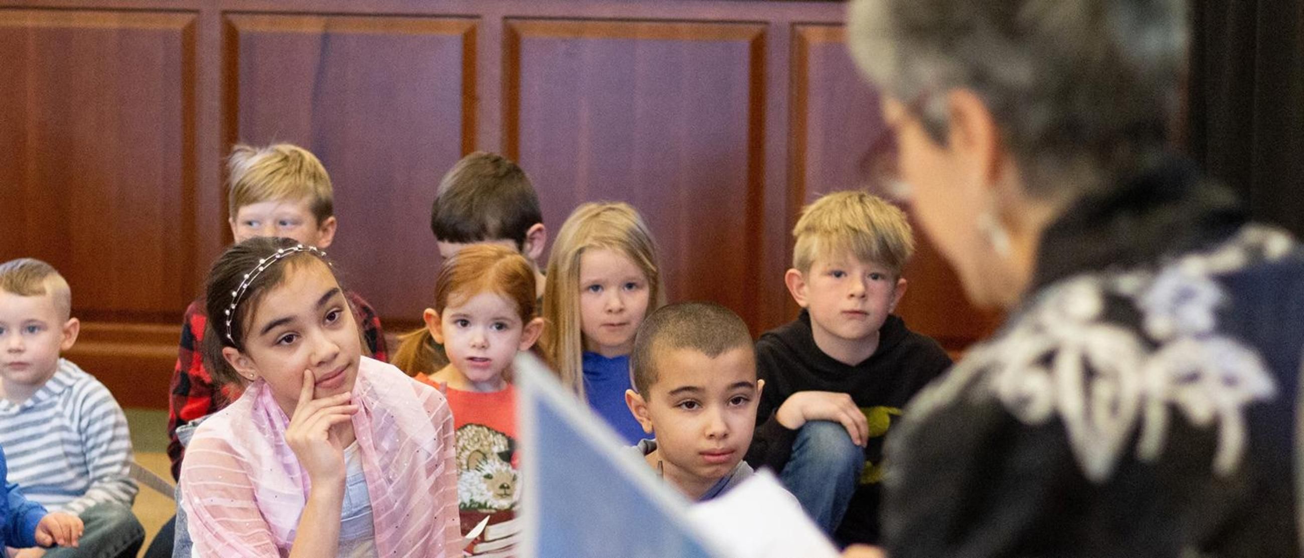 Children during reading time