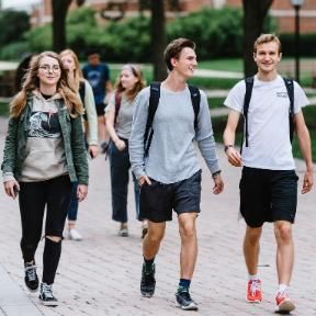 Students Walking Outside