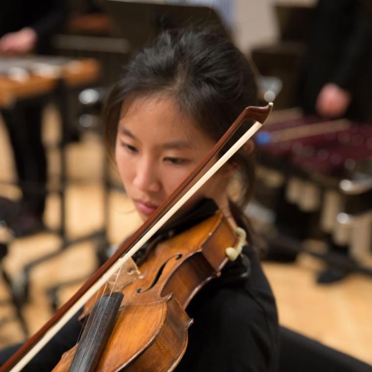 Wheaton Conservatory Student Playing Violin