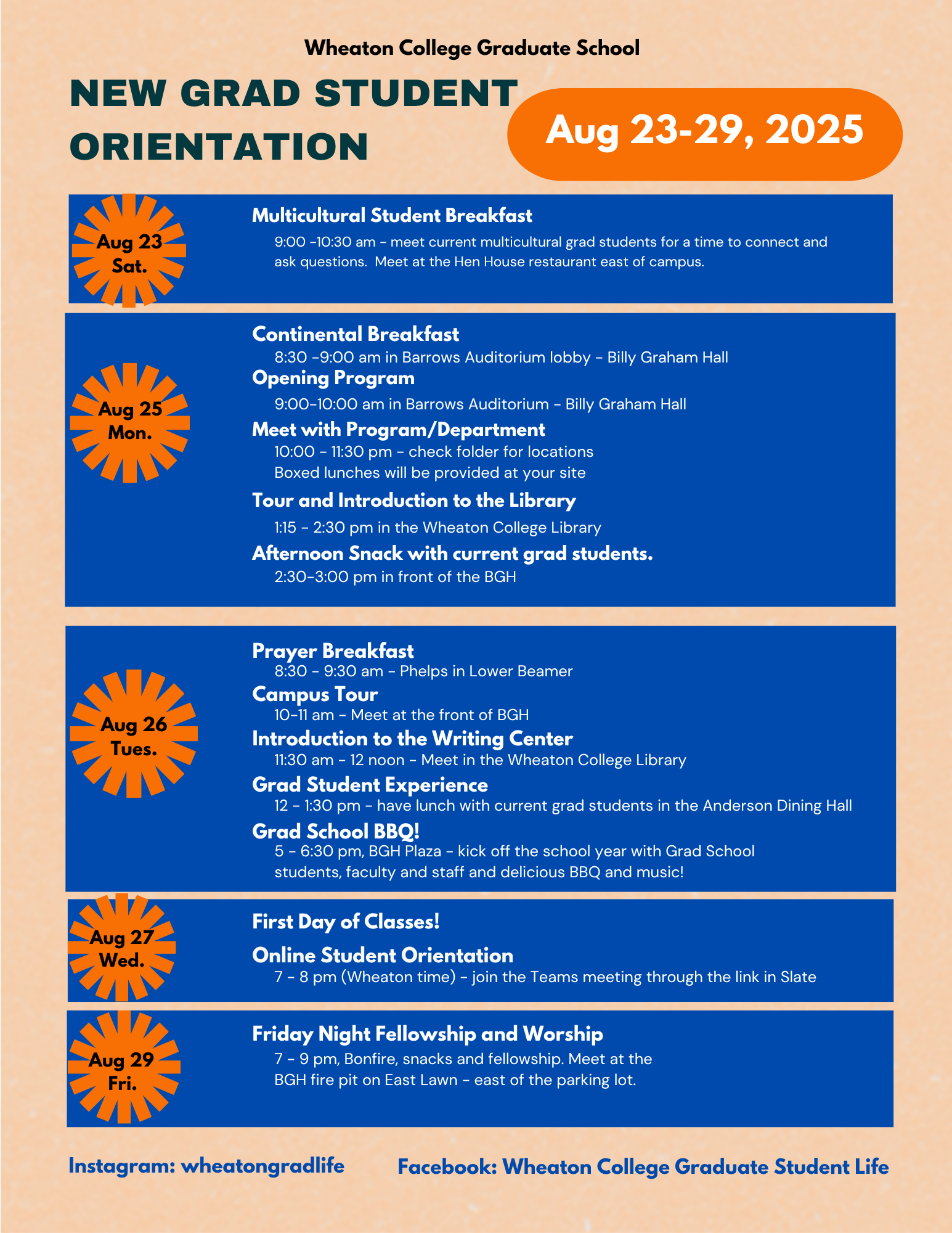 List of orientation events