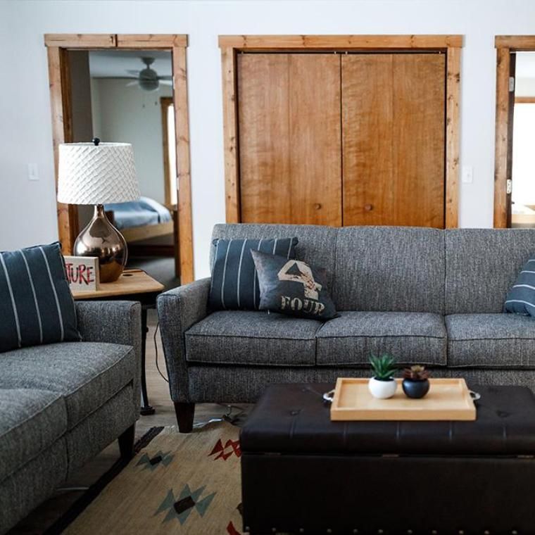 interior of a cabin at honeyrock