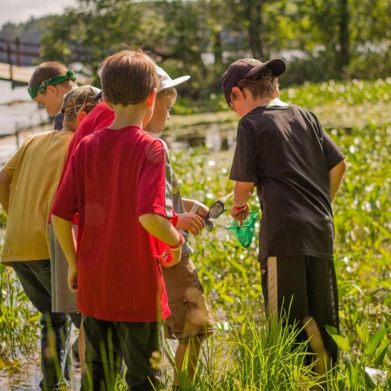 After we finish lunch we hop into more outdoor activities: nature walks, group games, fort-building, and more!