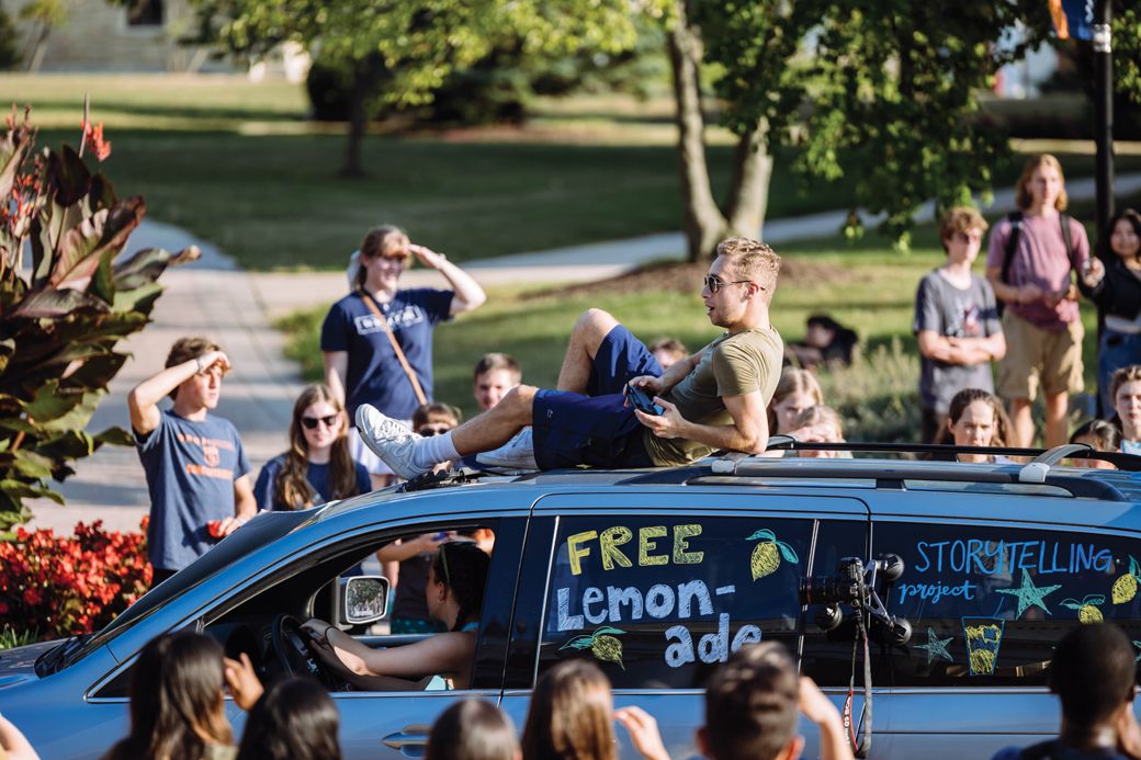 Storytelling Project spreads the word of their creative group with a decorated van.