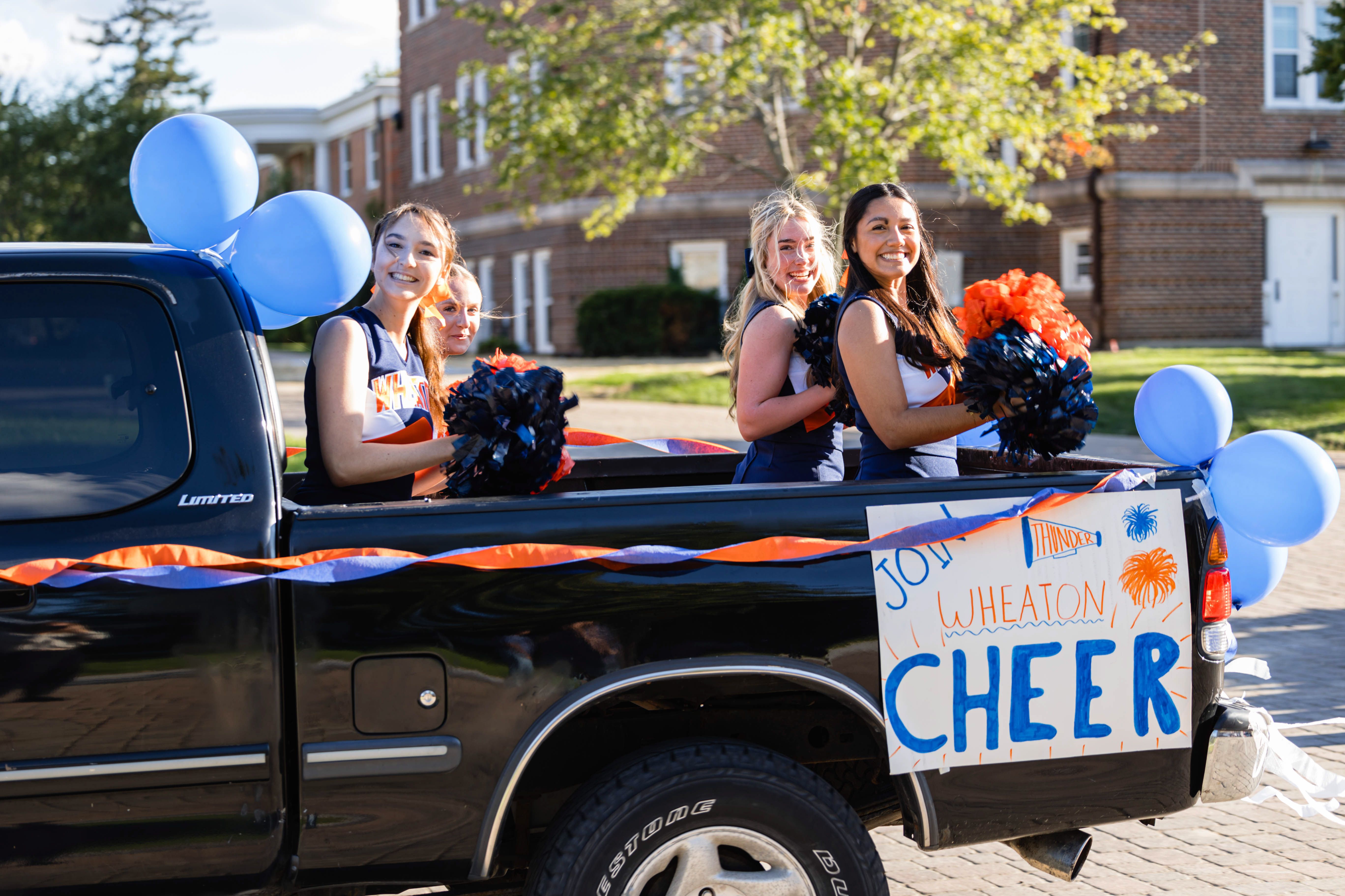 The Thunder Cheer squad during Orientation Week.