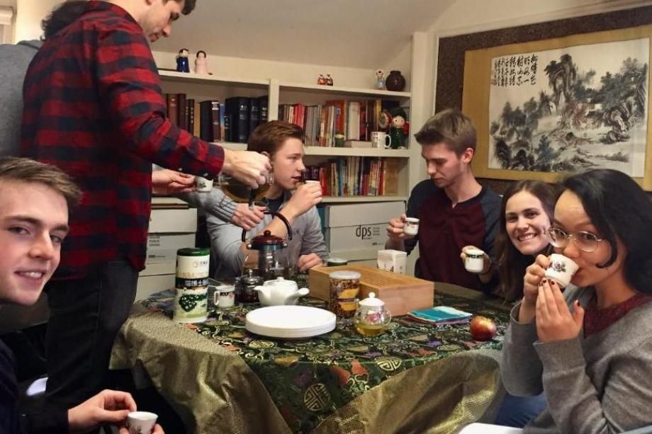 Tea Time for Wheaton College IL Chinese Students